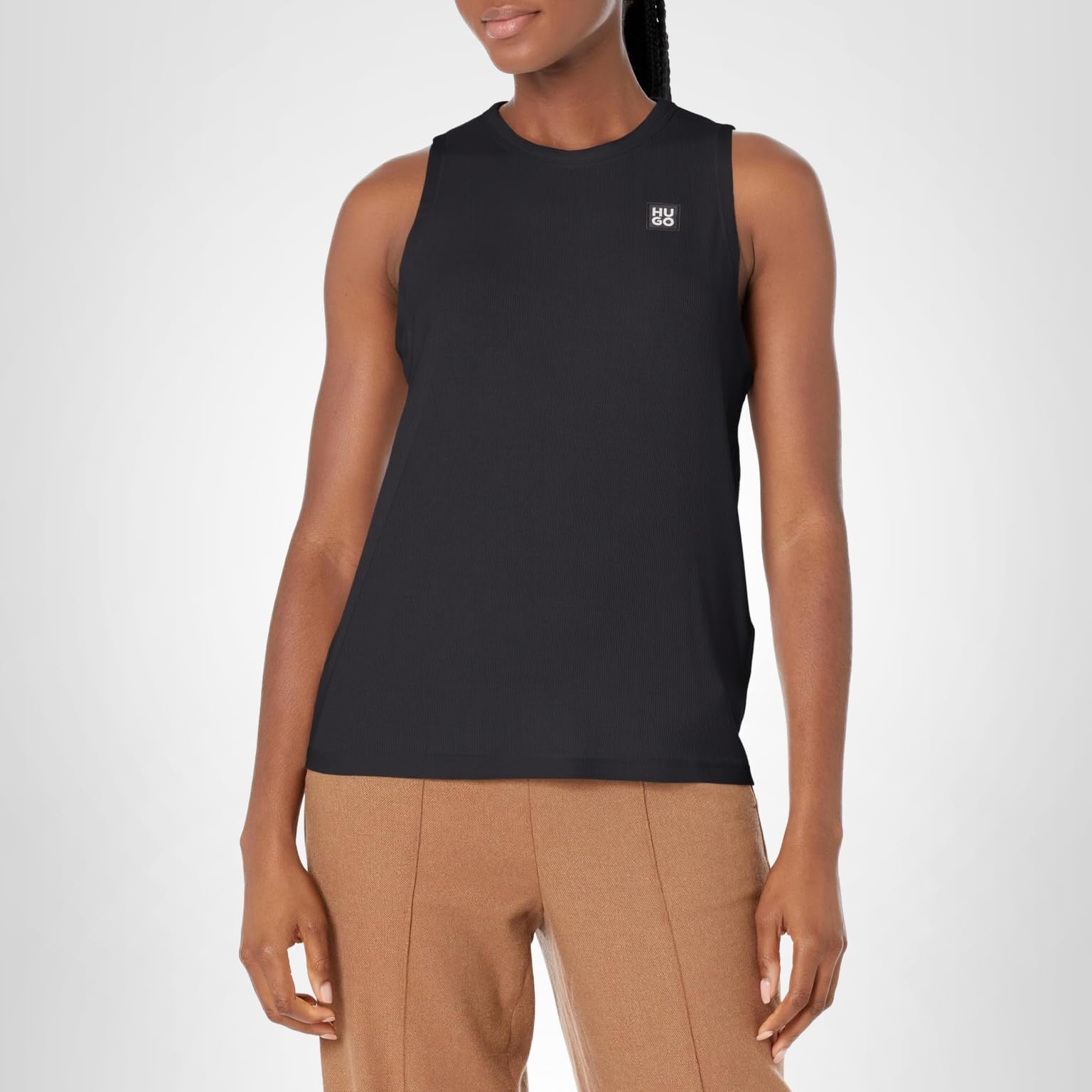 HUGO Women's Woven Logo Tank Top - Image 3